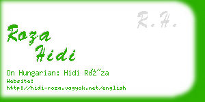 roza hidi business card